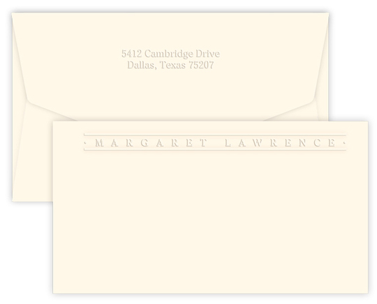 Triple Thick Banner Wide Flat Note Cards - Embossed